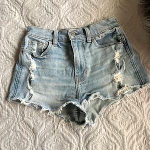 denim ripped shorts